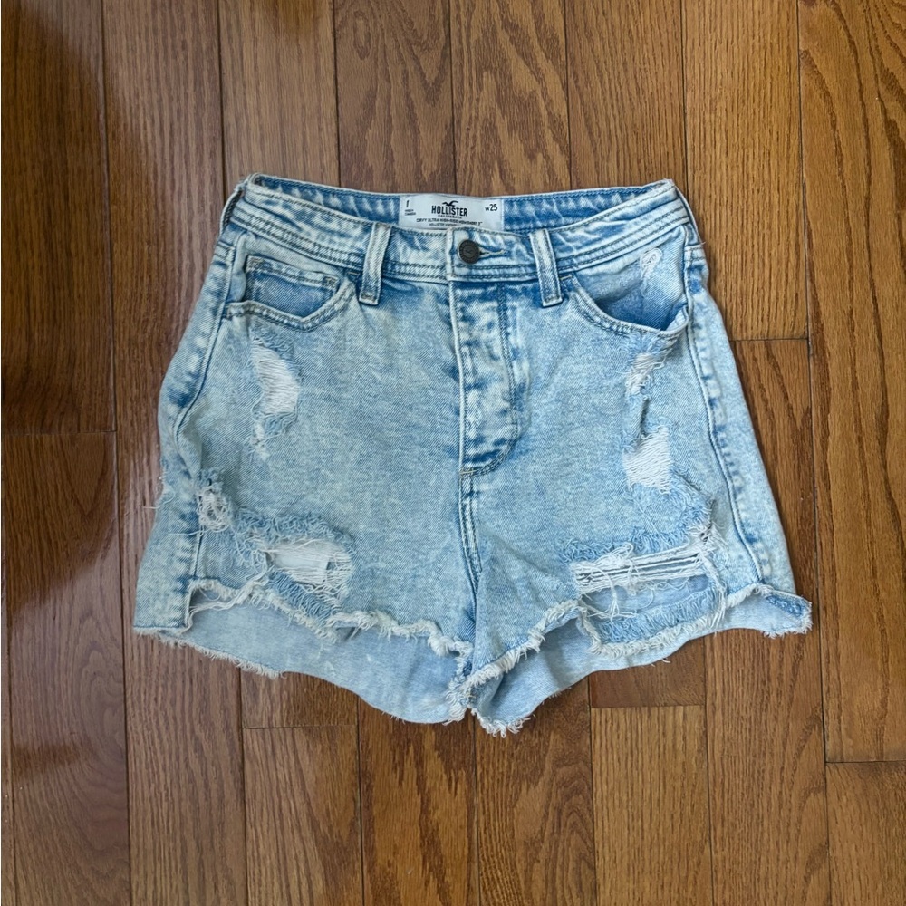 Distressed Mom Jean Shorts